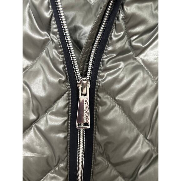 Calvin Klein Performance Gray Quilted Down Puffer Vest Large Outdoor Active - Picture 11 of 15